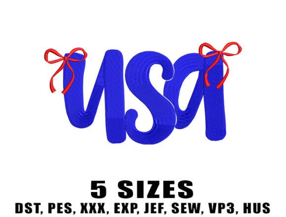 4th of July American Embroidery Design