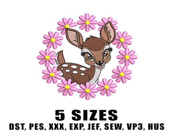 Baby Deer Embroidery Design