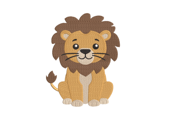 Baby Lion Embroidery Design