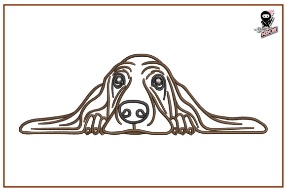 Basset Hound Dog Embroidery