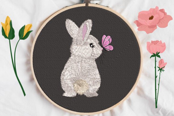 Bunny Easter Day Embroidery