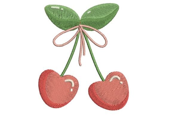 Cherry Pair Embroidery