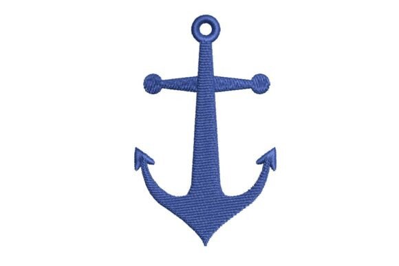 Classic Nautical Anchor Embroidery Design
