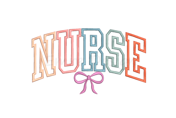 Coquette Nurse Embroidery Design