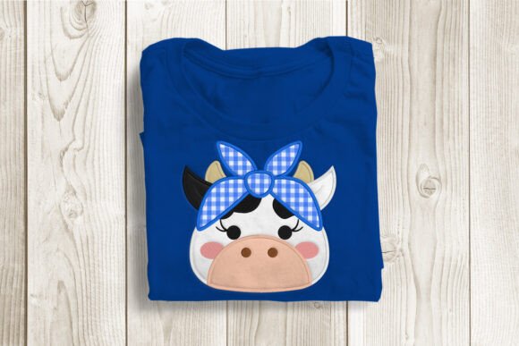 Cow with Bandanna Applique Embroidery