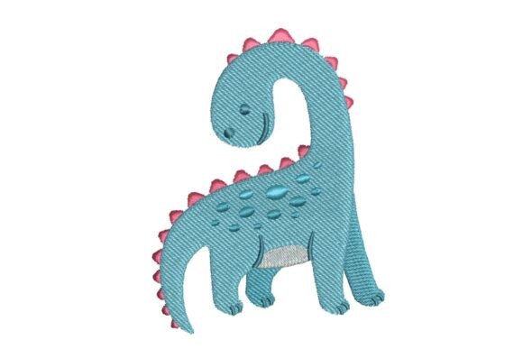 Cute Dinosaur Embroidery