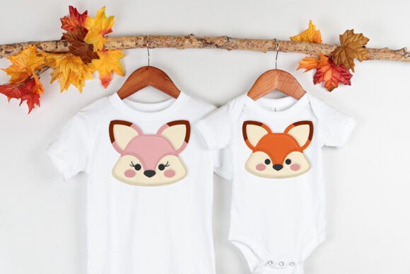 Fox Face Applique Embroidery