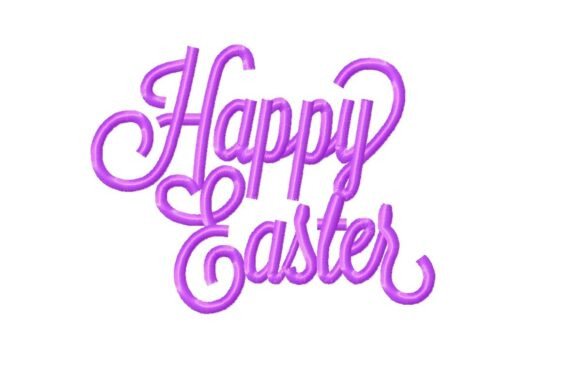 Happy Easter Embroidery Design