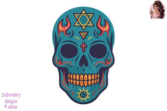 Mystic Sugar Skull Embroidery
