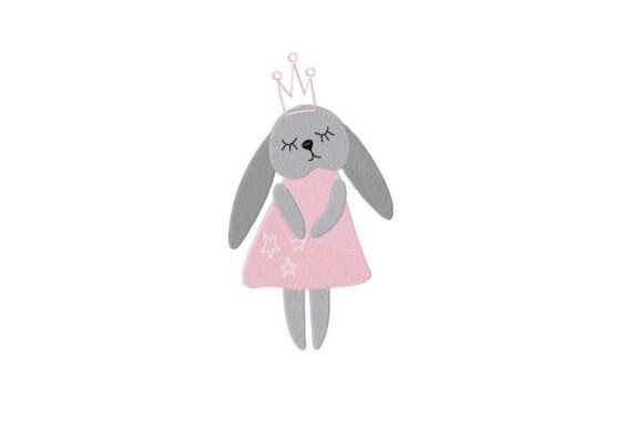 Princess Bunny Embroidery Design