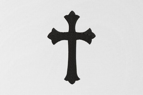 Religious Cross Embroidery Design
