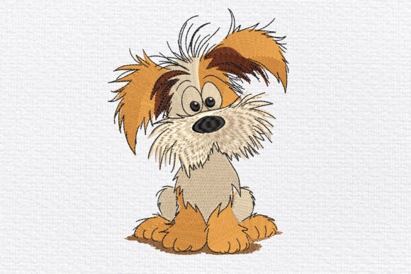Scruffy Dog Embroidery Design