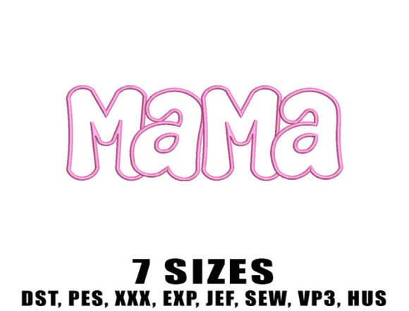 Vintage Mama Embroidery Design